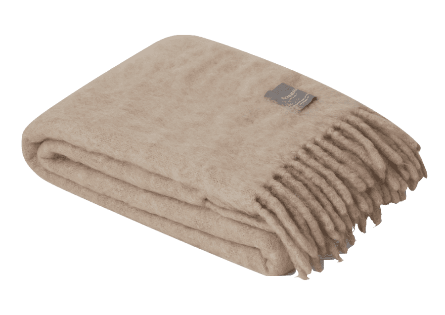 STACKELBERGS - GRAND PLAID EN MOHAIR TAUPE